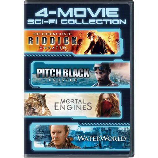 4-Movie Sci-Fi Collection (Chronicles of Riddick / Mortal Engines / Pitch Black / Waterworld) (DVD)